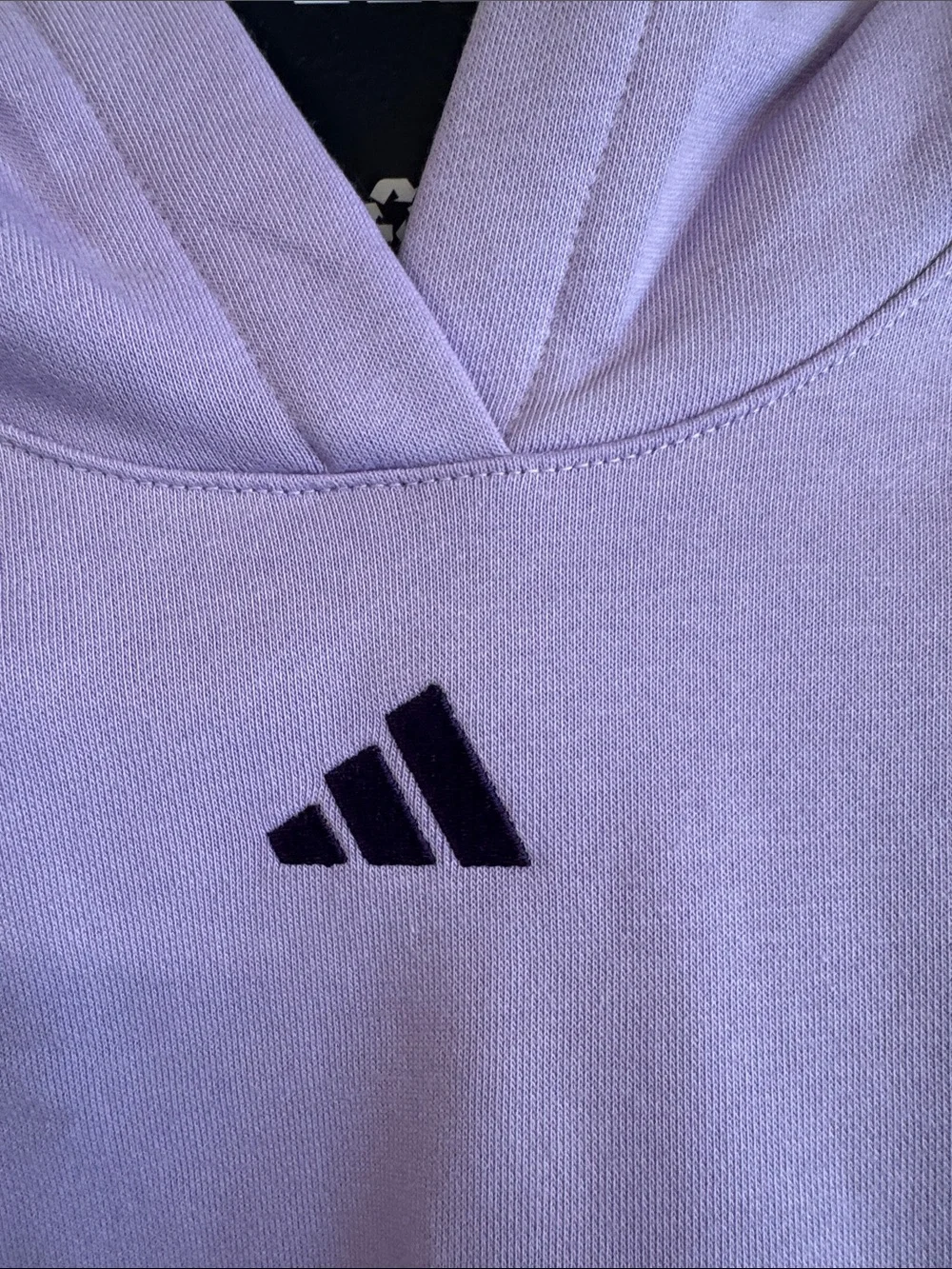 adidas Lavender Hoodie & Joggers Set with Dark Purple Stripes